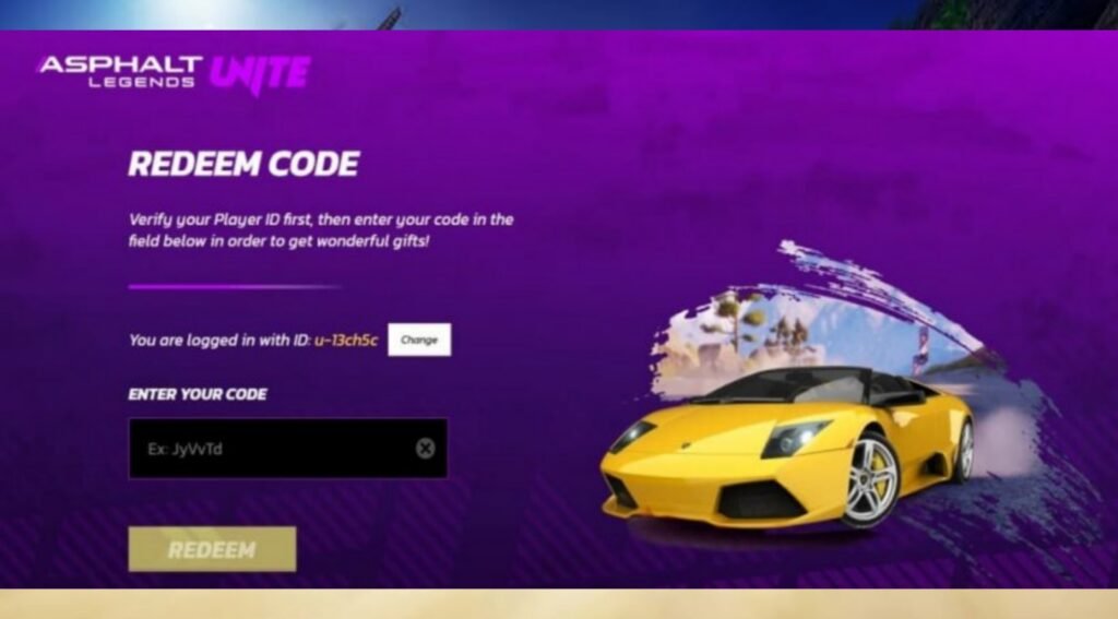 Asphalt Legends Unite Redeem Code