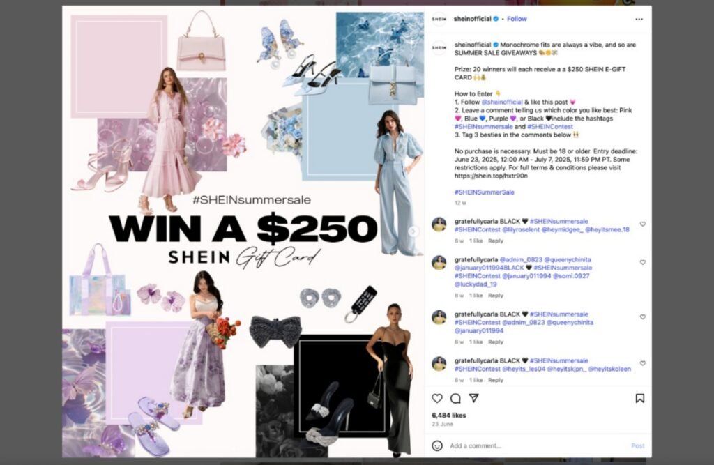 SHEIN Gift Card Code